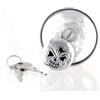 Hells-Design Tappo serbatoio con teschio cromato, a chiave, per Harley Davidson