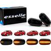 Esselle Parts Coppia Frecce Laterali Nero Fumé Progressive Dinamiche A Led per Alfa Romeo Mito, 147 pre-restyling, GT, Fiat Bravo MK2, Plug and play Canbus nessun errore