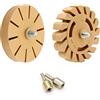 Yuhtech Gomma da Cancellare con Adattatore, 2 Pcs Ruota di Gomma per Rimuovi Adesivi per Auto o Moto Kit Rimozione Adesivi 100mm + 88mm