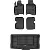 FROGUM ProLine 3D Esclusivi Tappetini auto in gomma e vasca baule bagagliaio con logo su misura per Fiat Panda III dal 2011I I bordi più alti