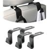 Flaconi 4PCS appendiabiti auto,Ganci Poggiatesta Auto,gancio borsa auto,accessori auto interno,Ganci Organizzatore Conservazione per Sedile Posteriore per Spesa Borsa Vestiti Bottiglie D'acqua