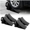 PORFOYO Cunei per rondelle con manico, 4 cunei per camper 20 x 12 x 11 cm, fondo antiscivolo, cunei del freno, per auto, caravan, camper, moto