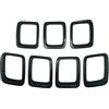 Kdbcet Per Jeep Per Compass MP 2017-2020 Inserti Griglia In Fibra Di Carbonio Per Auto ABS Anteriore Telaio Di Copertura Finiture Kit Esterni Griglia Anteriore Maschera Calandra