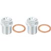 X AUTOHAUX 2pcs M18x1.5 Acciaio Motore Olio di Scarico Vite per Volvo Silver Tone