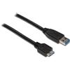 Alcasa USB A - USB Micro B, m - m, 0,5 m Cavo USB USB 3.2 Gen 1 (3.1 Gen 1) Micro-USB B Nero