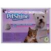 PETSHINE Pannoguanto igienizzante per Cani, Gatti e Animali Domestici, 1 Panno detergente fragranza Talco, salvietta umidificata Senza Alcool e parabeni, detergente e rinfrescante