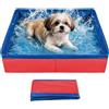 YEAMLTE Piscina per Cani Piccoli 50x10cm Mini Piscinetta per Cani Piscina Pieghevole Gioco per Gatti Piscinas Animali Domestici Resistente Graffi per Bagno e Riporre Gli Oggetti (Rosso)