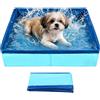 YEAMLTE Piscina per Cani Piccoli 50x10cm Mini Piscinetta per Cani Piscina Pieghevole Gioco per Gatti Piscinas Animali Domestici Resistente Graffi per Bagno e Riporre Gli Oggetti (Blu)