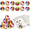 Aeaocvo 20 palline per gatti, grandi palline da 4,1 cm, colori assortiti, in morbido peluche, giocattolo interattivo per gatti, gattini, giocare, fare esercizio al chiuso