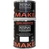 MAKE DESIGNED FOR YOU | Resina Epossidica Extra Resistente a Base Acqua, Finitura Opaca, Colore Bianco Puro, Certificato HACCP, Formato 0,75 litri