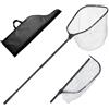 VEVOR Retino da Pesca Pieghevole Asta Telescopica, Rete da Pesca in Lega di Alluminio 6063 Rete in Silicone Morbido Lunghezza 193cm per Stagni, Kayak, Barca, Lago, Riva, Retino per Pescatori
