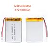 YTBNA 523450 / 503450 Batteria ricaricabile agli ioni di litio ai polimeri di litio da 1000 mAh 3,7 V JST PH2.0 2 pin per GPS Smart Phone DVD MP5