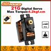 NeebRC Servo Digitale Impermeabile DSPOWER 21G con Ingranaggi in Metallo per Auto RC 1/12 1/14 1/16, Camion, Crawler, Barca, Drone, Aereo, Robot, Modellini