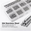 NONE Sfera in acciaio inossidabile 304 Sfera con cuscinetto ad alta precisione Piccola sfera con perline solide e lisce Perlina rotonda Diametro 2mm-10mm MTB Scooter per bici per bambini