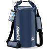 OSAH DRYPAK Dry Bag Borsa Impermeabile Mare 5L/10L/20L/30L/40L Sacca Impermeabile con Spallacci e Custodia Impermeabile per Telefono per Sport Acquatici, Kayak, Pesca, Campeggio
