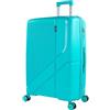 ITACA - Valigia Grande da Viaggio Rigide. Trolley Grande con 4 Ruote. Materiale PP Valigia Rigida Grande Resistente e Super Leggero - Robusta Valigia Grande Rigida XXL TSA, Turchese