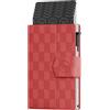 ProWallet Plus - Portacarte - 8 carte, banconote e monete - Portacarte con cerniera - RFID - Piccolo porta carte di credito - Portafoglio elegante (Panel Rosso)