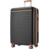 Kono Valigia Grande 76.5cm, Valigia da Viaggio Grande 23kg in Composito ABS+PC, Equipaggio Mano con 4 Ruote, Grigio