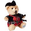 Keel Toys SL4153 - Peluche, Orsetto con Vestito Scozzese 19 cm