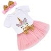 BESPORTBLE Maglietta A Maniche Corte E Gonna A Palloncino Con Unicorno Vestito Tutù Unicorno Gonne Per Ragazze Abbigliamento Cosplay Vestito Da Compleanno Per Ragazze Costume Da Festa