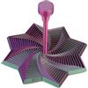 Fukaisu Stella Fidget 3D Espansa, Stella Ottagonale Frattale Colorata con Manico e Design a Spirale Rotante Strumenti di Decompressione per Ufficio