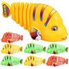 FUNOMOCYA Giocattoli da Bagno Pesce a Carica in Plastico 8 Pezzi Movimento Oscillante Educativo per Vasca da Bagno Ragazzo Ragazza Colore Casuale
