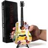 ronzworld guitar gallery RONZ World The Mini Axe™ Elton John Goodbye Yellow Brick Road - Chitarra in miniatura da collezione, 25,4 cm, con espositore