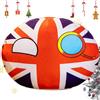 Generico Peluche Country Ball - Palline Di Peluche Ripiene In Cotone PP, Comode Palline Nazionali Imbottite, Simpatici Cuscini Di Peluches Con Pallines Di Campagna Per Il In Ufficio, Giocattoli Anime