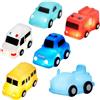 VBACALA Giocattoli Bagno Città Auto con Luci,6Pezzi Set Giocattoli da Bagno Senza Foro LED,Giochi Bagnetto Galleggianti Neonati Bambini 3+Anni,Giocattoli Luminosi da Bagno per Vasca,Piscina e Spiaggia