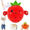 Snrtevu Interactive Music Plush Toy, - Fun & Playful Sound-Activated Toys, Touch Sensitive Soft Fruit Musical Toy for Child Learning & Group Play, Fun Christmas and Birthday Gifts (red)