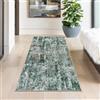Capslpad Tappeto passatoia per corridoio, 80 x 150 cm, verde astratto, lavabile, antiscivolo, moderno, minimalista, a pelo corto, per soggiorno e camera da letto