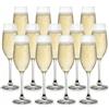 COSE DA CASA Calici Champagne Flute prosecco 24cl 12 Bicchieri fluite liquori Professionali per Bollicine Vetro Star Glass Trasparente Made in Italy