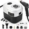 TLPEMN Pulitore a Vapore, 2500W Pulitore a Vapore Alta Pressione Portatile con Serbatoio 1700ml, Tempo Riscaldamento 15 Secondi, 6 Livelli Vapore per Cucina, Bagno, Divano, Auto, Pavimenti