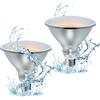 EACLL IP65 Lampadine LED E27 PAR38 18W Equivalente 120W, Pacco da 2, 1350lm 2200K Bianco Caldo, Faretti AC 230V senza Sfarfallio, Angolo a Fascio 60° Spot, Non Dimmerabile Lampade Riflettore