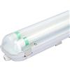 HOFTRONIC - Plafoniera LED a Tubi Doppi 150 cm Impermeabile IP65-60W 9600 Lumen (160lm/W) - 4000 K luce bianca neutra - incl. 2x tubo led T8 G13 - Lampada per Garage Bagno Magazzino - Collegabili
