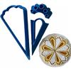 Tagliabiscotti.it - Stampo Tagliapasta per realizzare torta componibile con biscotti a forma di Spicchi - Diametro crostata realizzabile: 22cm. Ideale per Compleanno - Anniversario - Feste.