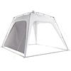 Lumaland Outdoor parete laterale per gazebo Pop Up | parete laterale per tenda da giardino & campeggio & tenda da ricevimento | 225 x 155 x 132,5 cm | adatta per gazebo Lumaland [grigio chiaro]