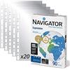 OFITURIA Pack Paquete de 500 Folios Navigator Universal A4 90gr + 20 Fundas Multitaladro Plástico para Folios, Paquete con Hojas Din A4 - Ofituria (500 hojas + 20 fundas)