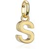 NKlaus Ciondolo lettera S piccola 333 oro giallo 9,1 mm alfabeto opaco per collana 9536