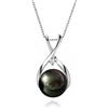 NONNYLLEI Collana nera di perle Tahiti, regalo di Natale, festa della mamma, regalo di San Valentino, anniversario, matrimonio, compleanno, moglie, fidanzata