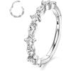 AROWRO Piercing per naso a forma di cubo, conch helix, setto, daith, trago, roko, cartilagine, orecchino in acciaio chirurgico 316L, per donne e uomini