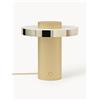 Westwing Collection Lampada da tavolo piccola a LED con base millerighe Elna