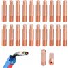 VOSSOT 20PCS Ugello Saldatrice Filo Punta Guidafilo M6 0.8 mm in Rame Consumabili MIG Mm Punta Guidafilo Punta di Contatto in Rame Suggerimenti per I contatti di Saldatura per consumabili torcia 15Ak MIG/MAG