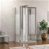 KAMALU Box doccia 3 lati 80x70x80 a libro vetro serigrafato altezza 180h| KM4000S