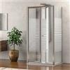 KAMALU Box doccia 3 lati 80x85x80 a libro vetro serigrafato altezza 180h| KM4000S