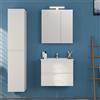 KAMALU Composizione bagno sospesa 65 cm colore bianco opaco | LAC-EOLO-65