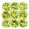 Gemsporium Taglio Rotondo Naturale Non Scaldato Apple Peridoto Verde 9pcs 7.18ct 6mm Lotto