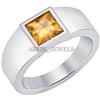 Artik Jewels Anello In Argento Sterling 925 Con Gemma Citrina Naturale Per Uomo AJ670