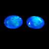 Egemdiamond Paio 2pz Ovale Naturale Hot Rainbow Blu Fuoco Opale Etiopia 12 Ct 7x5mm Gemme