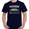 Home Is Where Voi Moor It Divertente da Uomo Stretto Barca T-Shirt Canal Barge